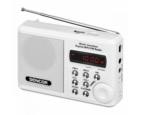 Sencor SRD 215 W kabatas radio, FM, balts