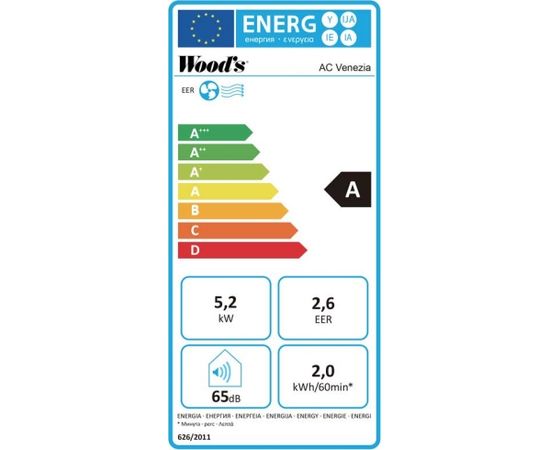 Wood's VENEZIA Mobilais kondicionieris 5.2kW