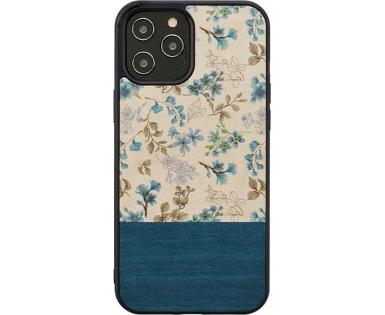 MAN&WOOD case for iPhone 12 Pro Max blue flower black