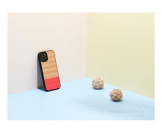 MAN&WOOD case for iPhone 12 Pro Max herringbone azalea black