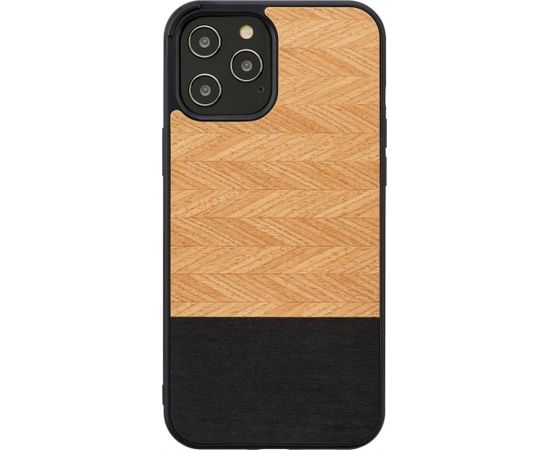 MAN&WOOD case for iPhone 12 Pro Max herringbone nero black