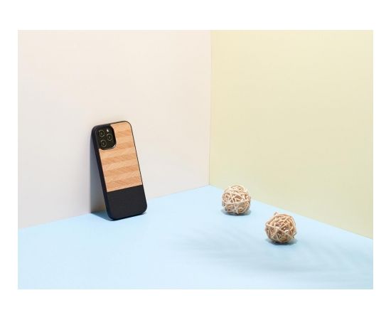 MAN&WOOD case for iPhone 12 Pro Max herringbone nero black