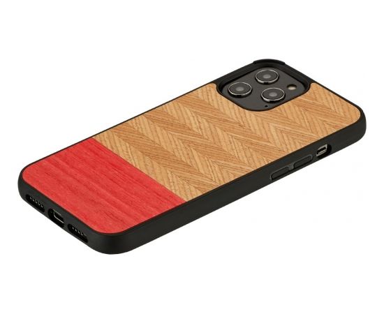 MAN&WOOD case for iPhone 12/12 Pro herringbone azalea black