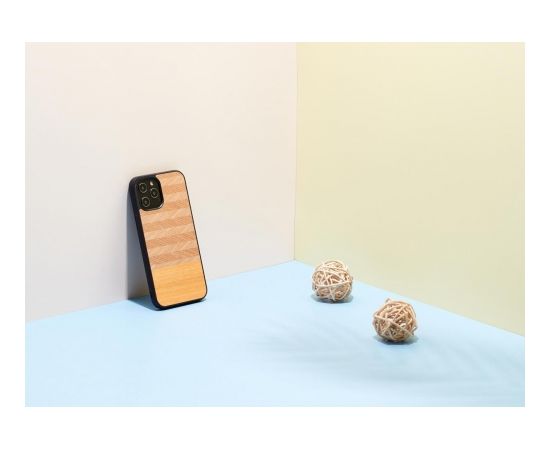 MAN&WOOD case for iPhone 12/12 Pro herringbone arancia black