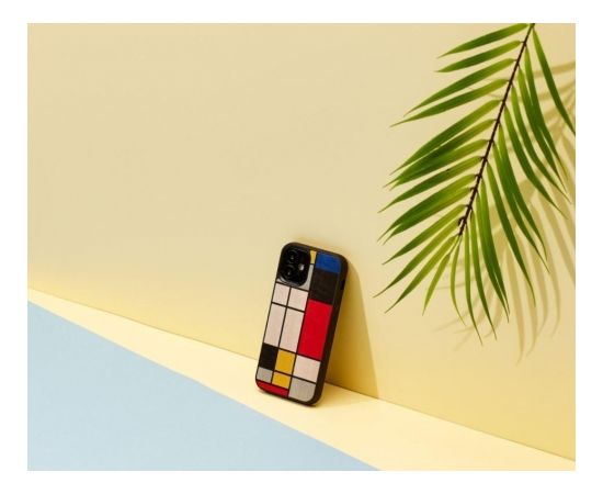 MAN&WOOD case for iPhone 12 mini mondrian wood black