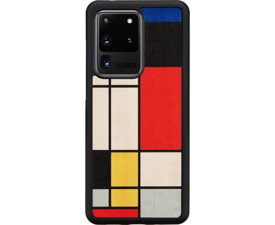 MAN&WOOD case for Galaxy S20 Ultra mondrian wood black