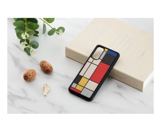 MAN&WOOD case for Galaxy S20 mondrian wood black