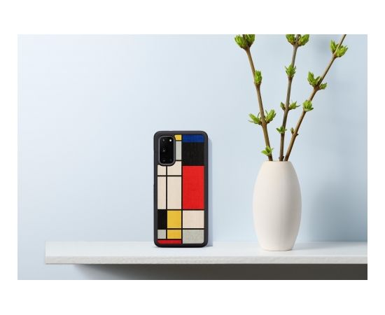 MAN&WOOD case for Galaxy S20 mondrian wood black