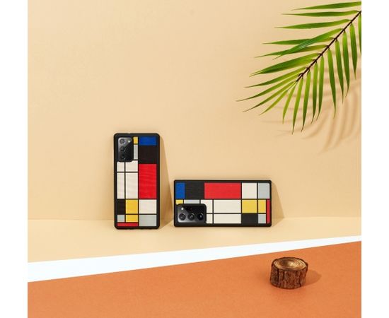 MAN&WOOD case for Galaxy Note 20 mondrian wood black