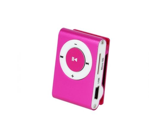 Setty MP3 Super Kompakts Atskaņotājs ar microSD karte slotu + Austiņas Rozā