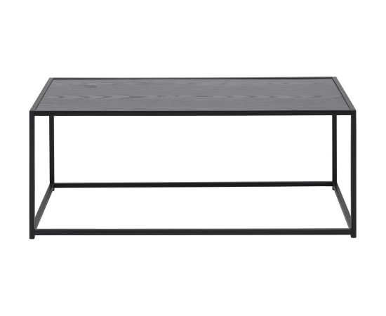 Kafijas galdiņš SEAFORD, 100x50xH40cm, melns melamīns, pārklāts ar parasto metālu pulveri, rupji matēts melns