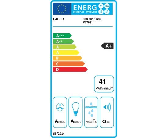 Faber V-AIR 80cm K-LINK A+ sienas tvaika nosūcējs