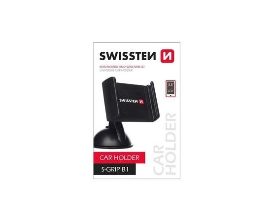 Swissten S-GRIP B1 Premium Универсальный держатель с 360 ротацией на стекло Для устройств 3.5'- 6.0' дюймов Черный