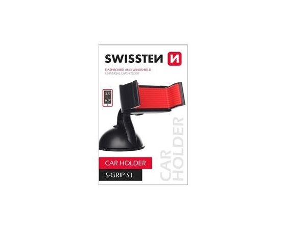 Swissten S-GRIP S1 Premium Универсальный держатель с 360 ротацией на стекло Для устройств 3.5'- 6.0' дюймов Черный