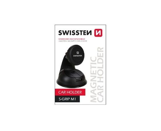 Swissten S-GRIP M1 Premium Универсальный держатель С Магнитом и 360 ротацией на стекло Черный