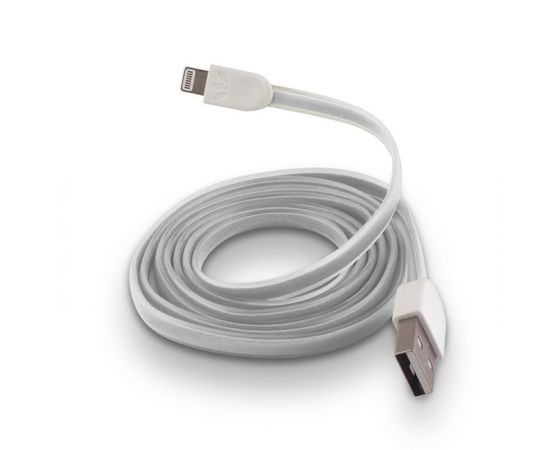 Forever Lightning MD818ZM/A Плоский кабель для зарядки и переноса данных 1m  Белый (Analogs)