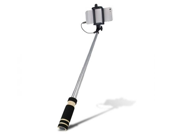 Setty Mini Selfie Stick ar pogu statīvā un 3.5mm Audio vadu Melns