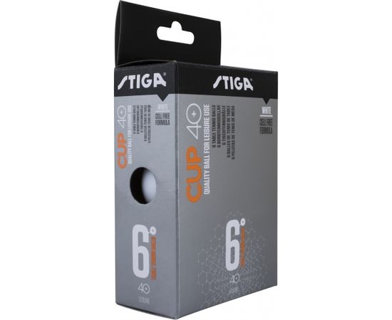 Stiga Galda tenisa bumbiņas CUP ABS 40+ dzeltenas, 6gb.iep. Galda teniss