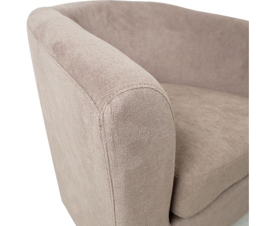 Кресло WESTER 76x68,5xH74см, темно-коричневая ткань