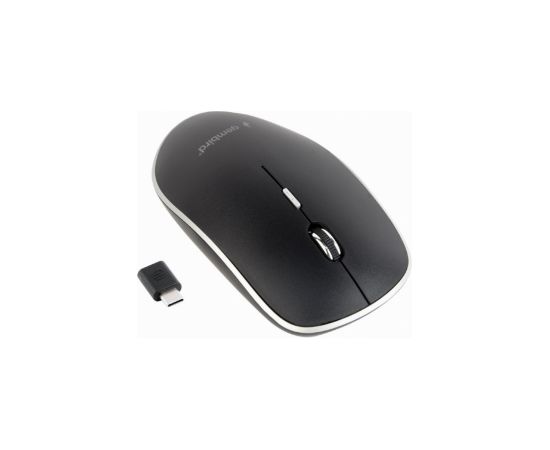 Gembird Silent Wireless Optical Type-C Mouse Black