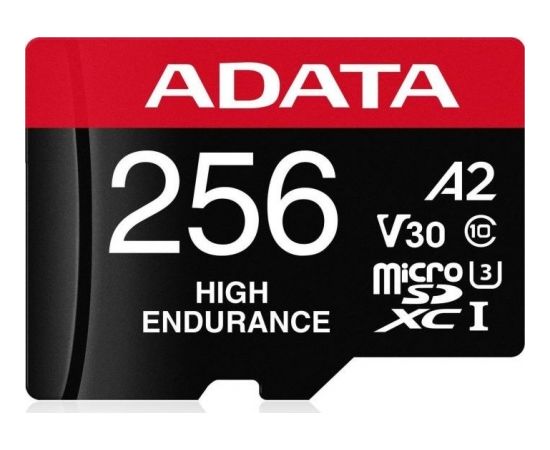 A-data High Endurance MicroSDXC 256 GB Class 10 UHS-I/U3 A2 V30 (AUSDX256GUI3V30SHA2-RA1)