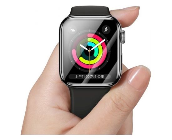 Baseus 5D SGAPWA4-E01 Защитное стекло для экрана Apple Watch 1 / 2 / 3 38 mm черное