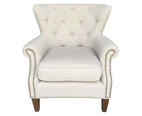 Кресло HOLMES 78x80xH86cм, материал покрытия: ткань, цвет: бежевый