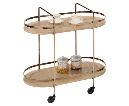 Serving cart GENOVA light brown