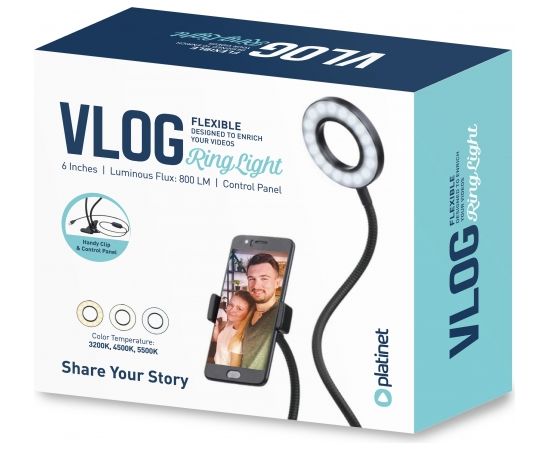 Platinet круговой осветитель PMRL3 Vlog LED Flexible