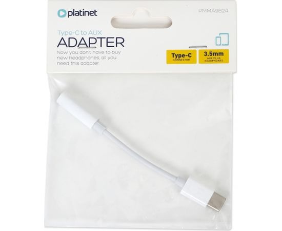 Platinet адаптер USB-C - 3.5 мм (45644)