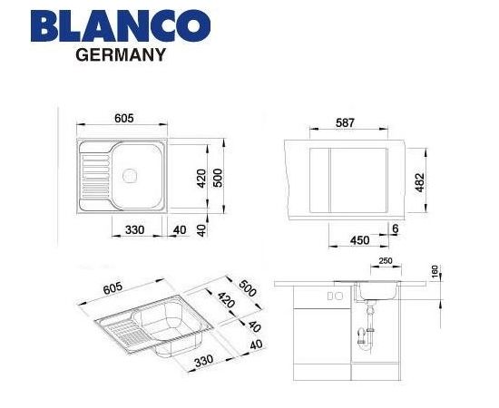 BLANCO TIPO 45 S Mini 18/10 NATURAL O.AF