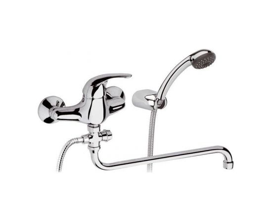 Daniel Vannas maisītājs SERENA ar garo S-veida snīpi Vannas maisītāji krāni