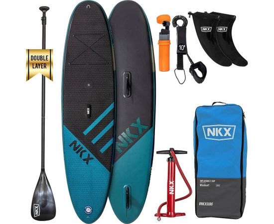 SUP dēlis NKX Windsurf Black Blue 10'0