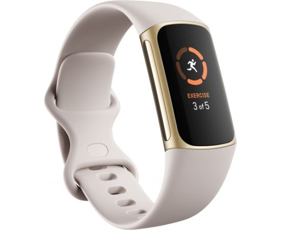Fitbit Charge 5, lunar white/soft gold