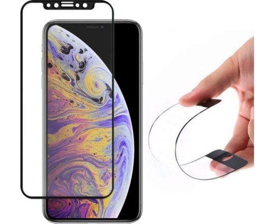 GoodBuy Flexible 9H aizsargstikls pilnam ekrānam Apple iPhone 12 / 12 Pro melns