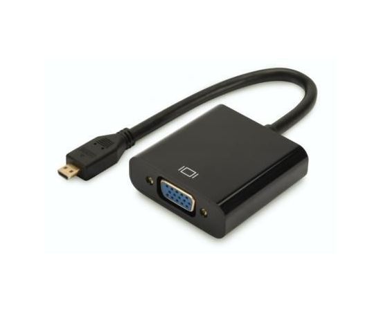Digitus Audio-Video Adapter microHDMI type D to VGA, FHD, audio 3.5mm MiniJack Adapteri