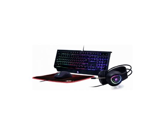 Gembird 4-in-1 Backlight Gaming Kit Phantom Black