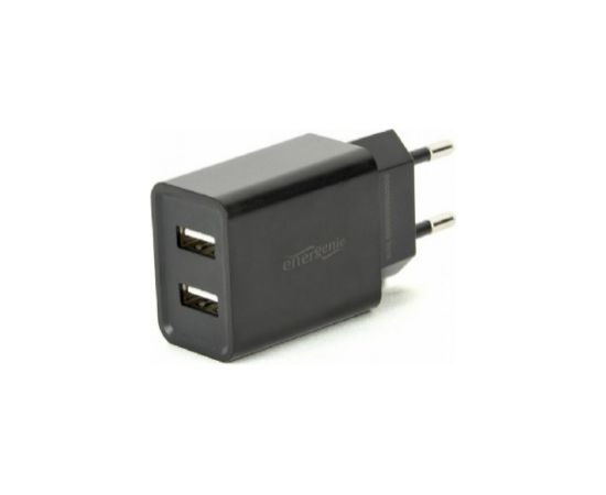 Energenie 2-port Universal USB Charger Black
