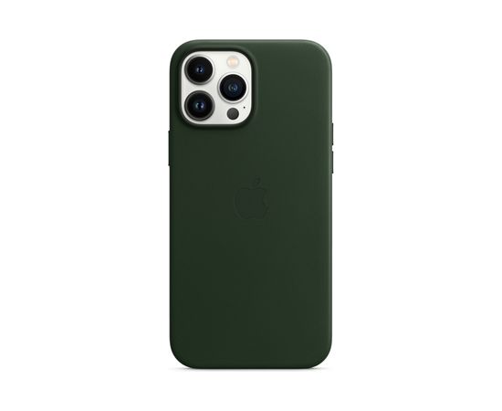 Apple iPhone 13 Pro Max Leather Case with MagSafe Sequoia Green Oriģinālie maciņi