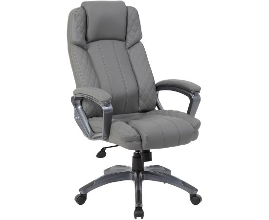 Рабочий стул HOWARD 66x75,5xH116-123,5см, сиденье и спинка: кожзаменитель, цвет: серый