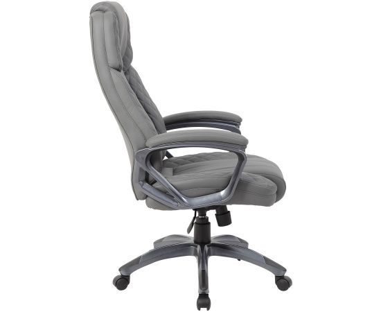 Рабочий стул HOWARD 66x75,5xH116-123,5см, сиденье и спинка: кожзаменитель, цвет: серый