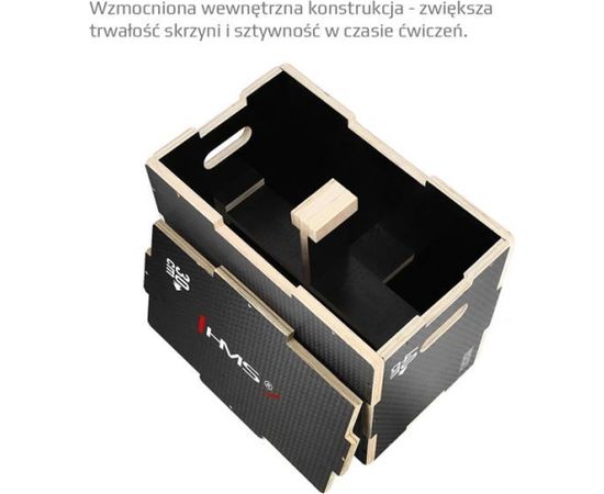 Pliometriskā kaste HMS DSC03 BLACK 50x40x30CM