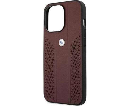 BMW BMHCP13XRSPPR Back Case Aizmugurējais Ādas Apvalks Telefonam Apple iPhone 13 Pro Max Sarkans