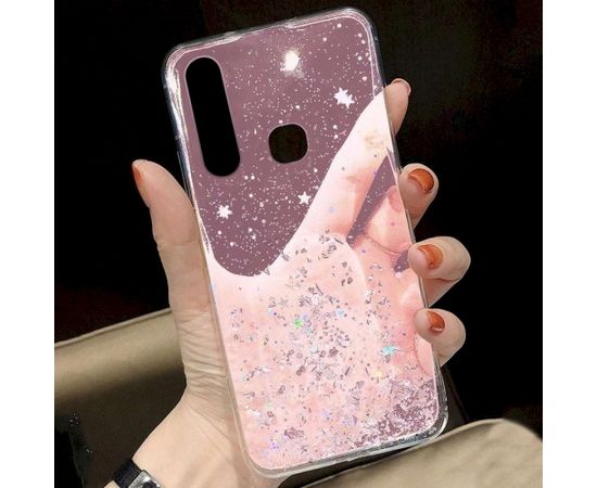 Fusion Glue Glitter silikona aizsargapvalks Apple iPhone 13 Pro rozā