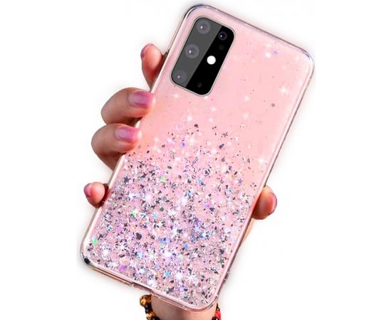 Fusion Glue Glitter silikona aizsargapvalks Apple iPhone 13 Pro Max rozā