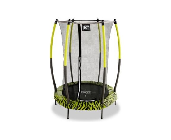 EXIT Tiggy junioru batuts ar drošības tīklu ø140cm - melna / zaļa