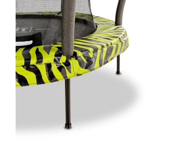 EXIT Tiggy junioru batuts ar drošības tīklu ø140cm - melna / zaļa