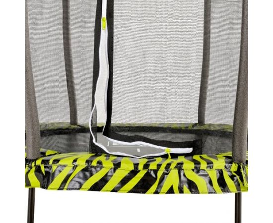 EXIT Tiggy junioru batuts ar drošības tīklu ø140cm - melna / zaļa