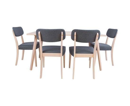 Dining set ADORA table and 6 chairs, light beech Комплекты мебели для столовой