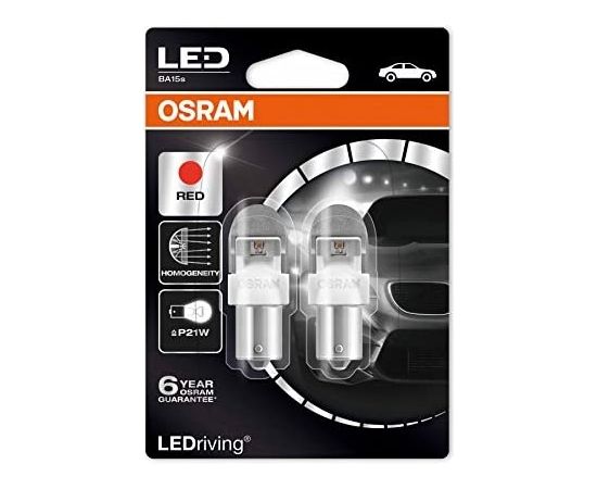 OSRAM spuldžu komplekts P21W LED 2W BA15s BLI 2 gab.